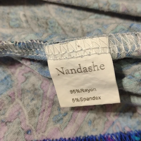 Beautiful peacock feathers tunic top/dress, sz med - Picture 7 of 16